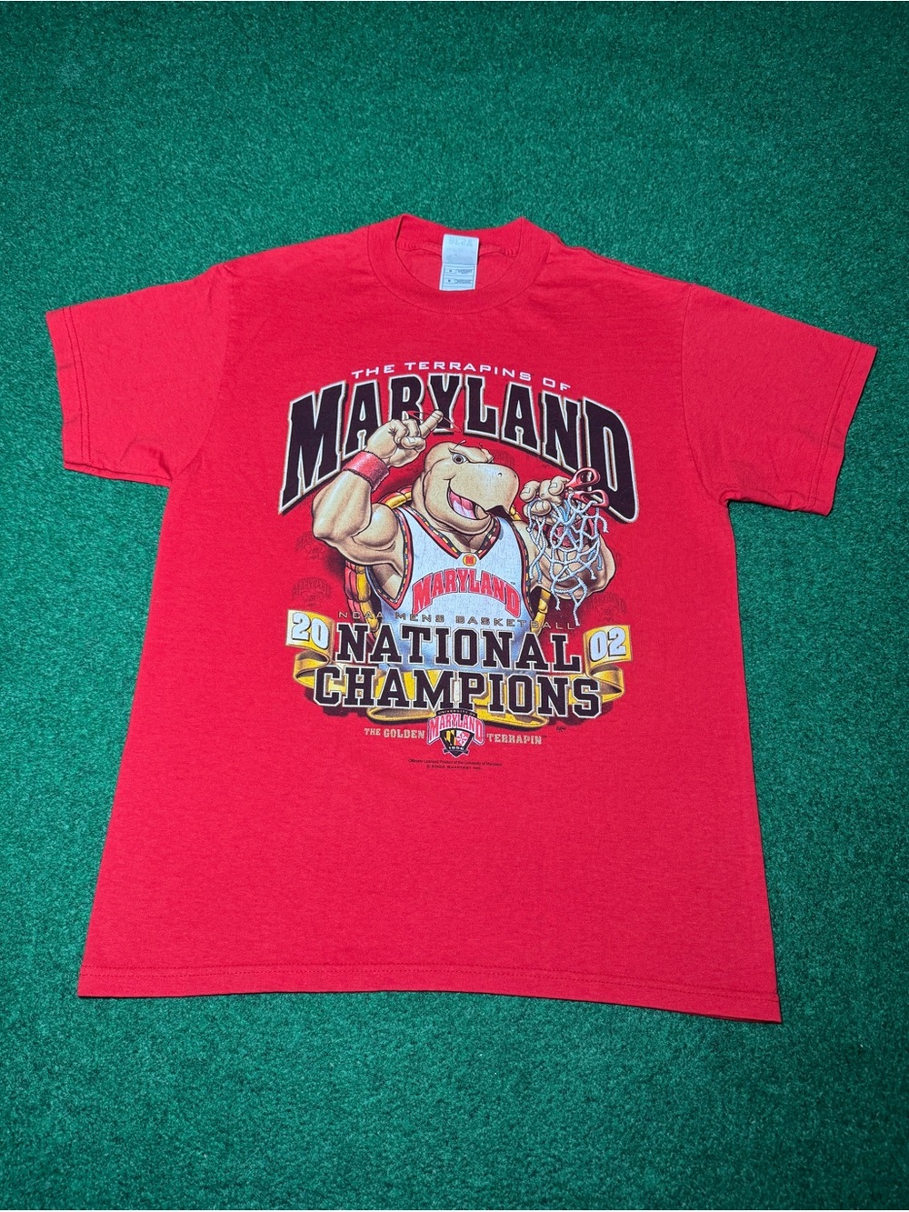 Maryland Terrapins Basketball Vintage National Champs Y2K College Medium T Shirt